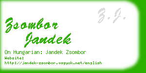 zsombor jandek business card